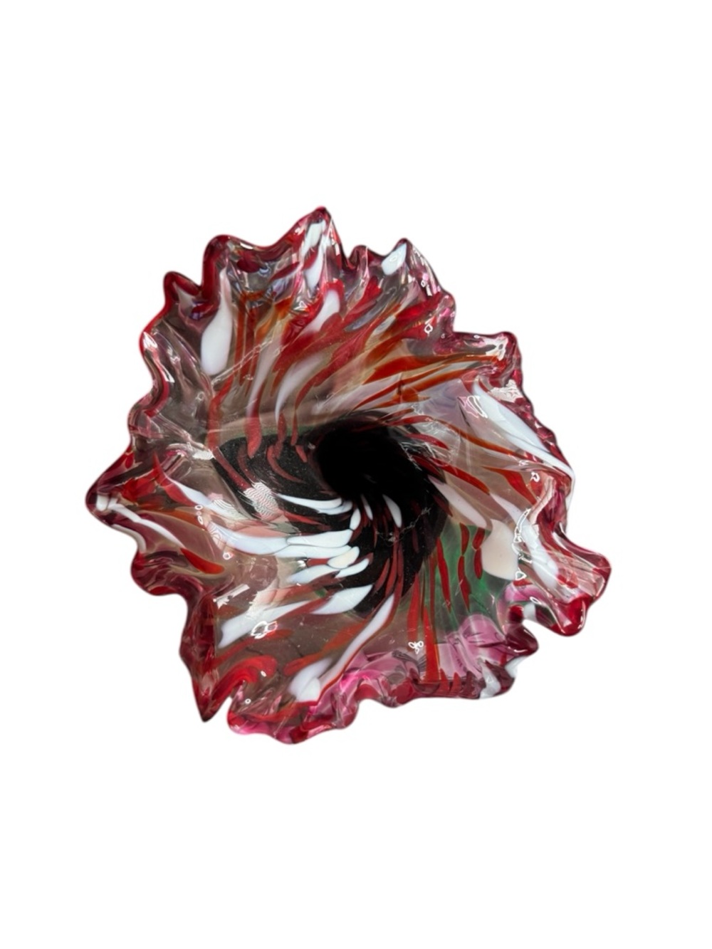 Handblown Glass Flower, Decorative Home Accent